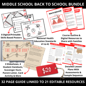 Middle School Back To School Bundle